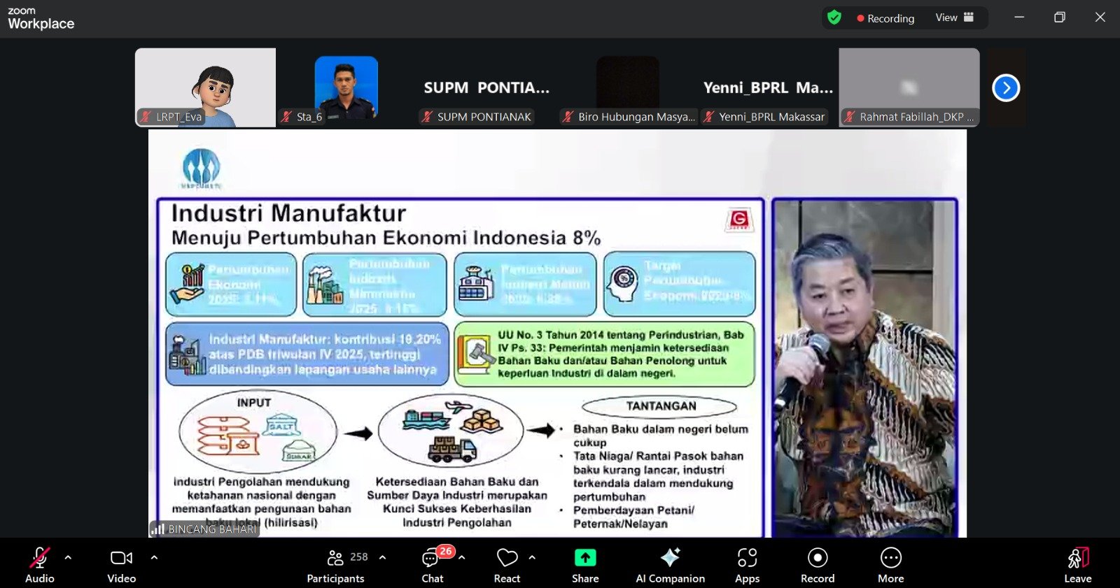 Bincang Bahari Edisi II ”Hilirisasi Garam untuk Indonesia  Mandiri: Tantangan & Peluang Industri Nasional”