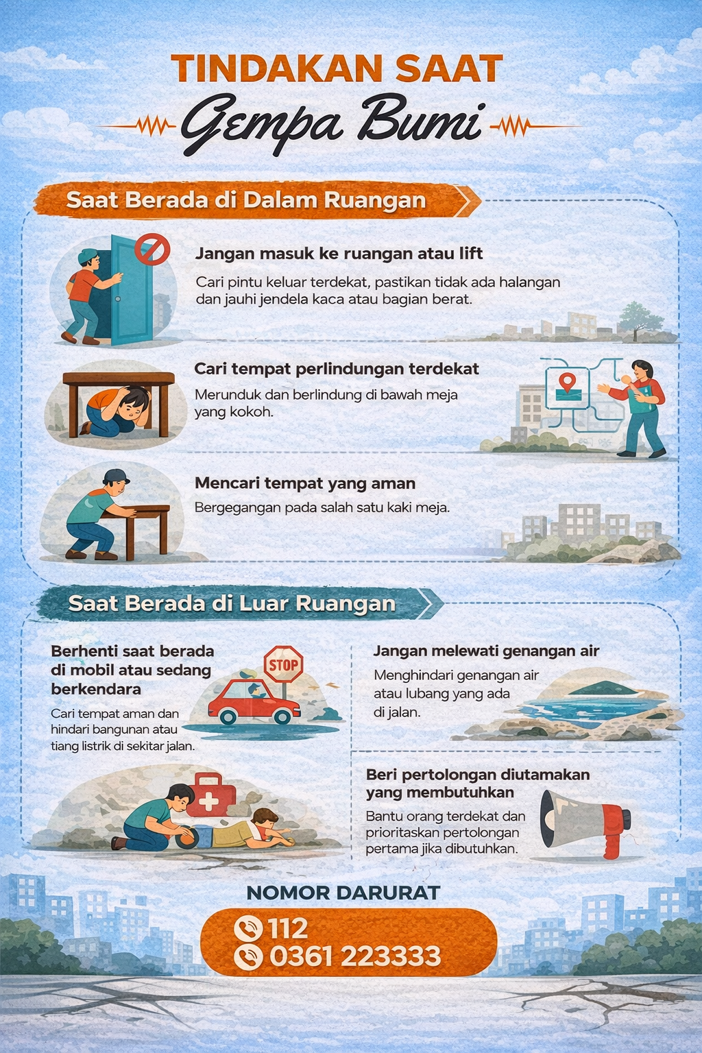 Prosedur Penanggulangan Bencana Saat Gempa Bumi LRPT